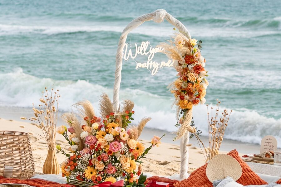 Arch with flowers add-on