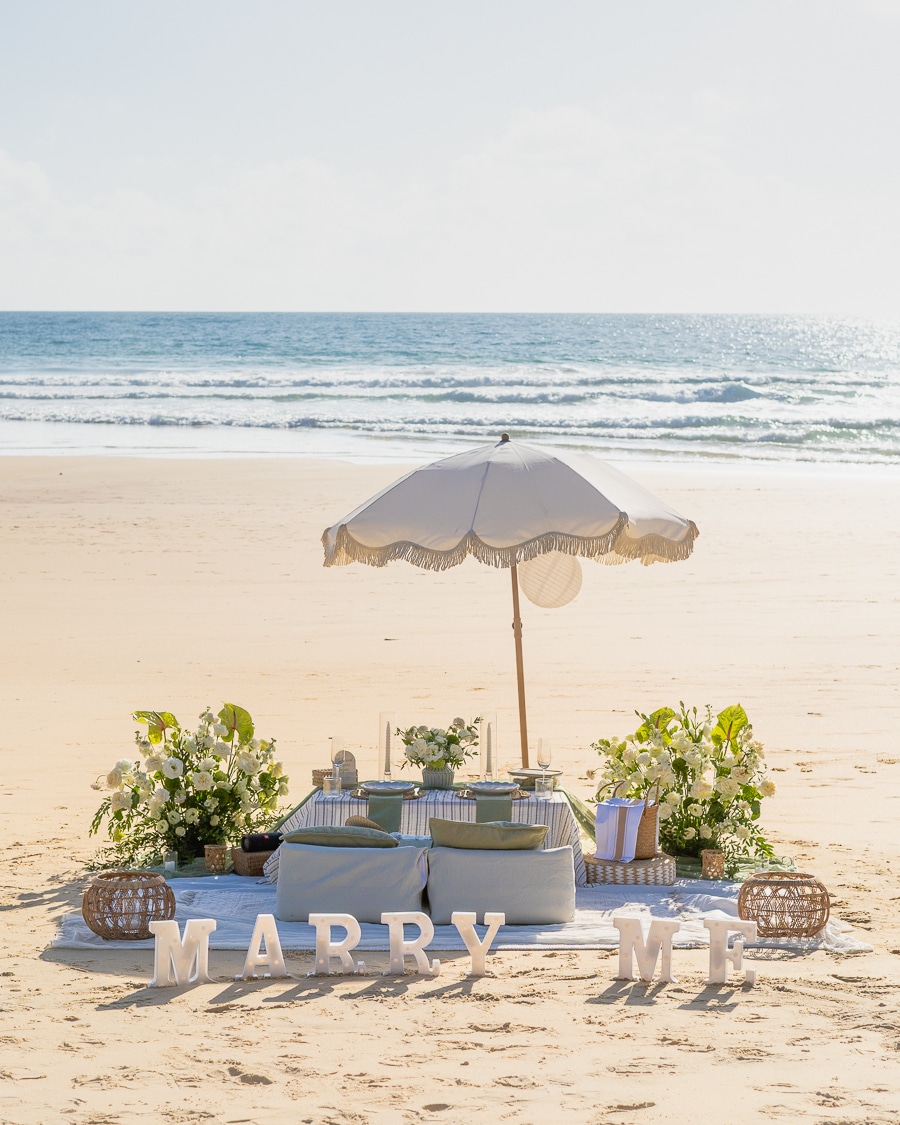 Romantic Phuket proposal packages with beachside setups and photography