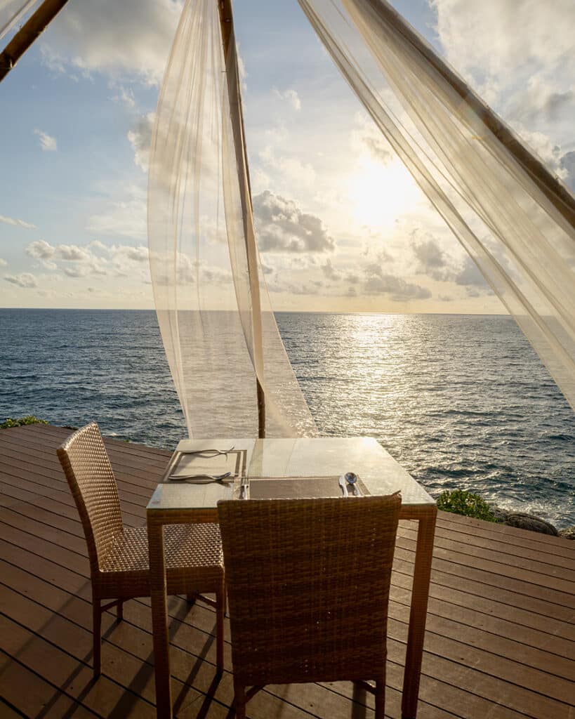 Proposal Dinner and Setup Overlooking the Ocean in Phuket Thailand