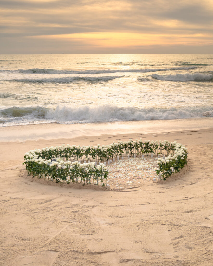 heart-of-roses-beach-proposal-phuket-thailand